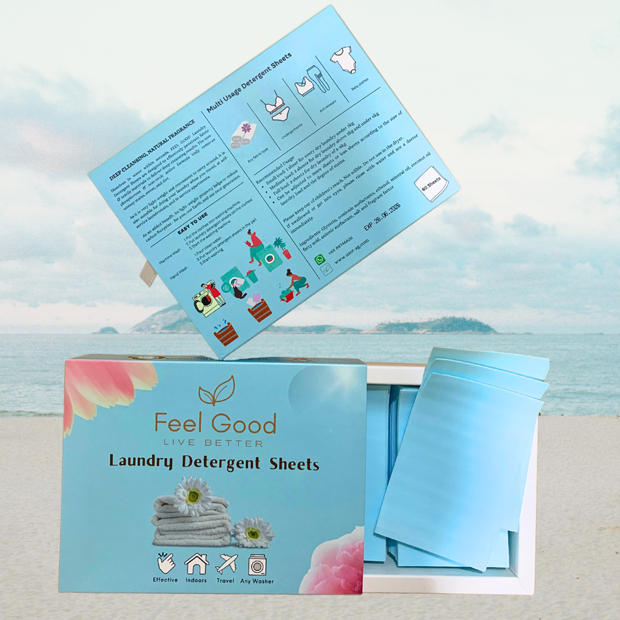 Feel Good Laundry Detergent Sheets | Hypoallergenic and Low Sud